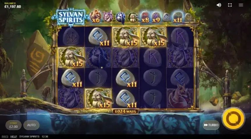 Sylvan Spirits slot screenshot 2