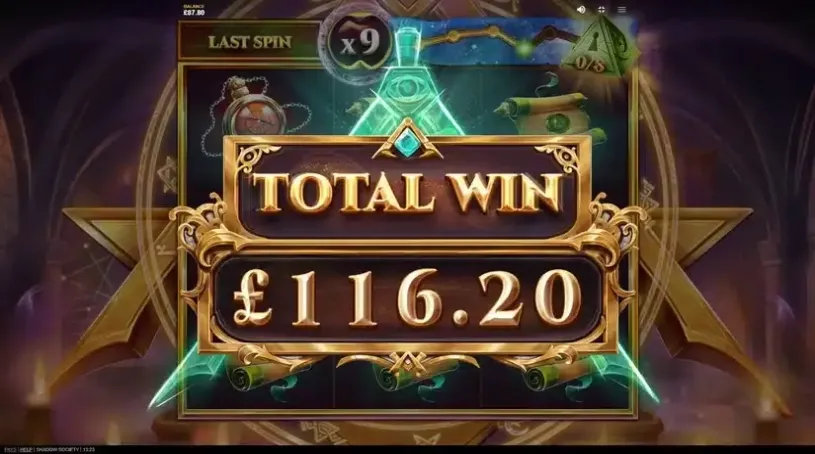 Shadow Society slot screenshot 
