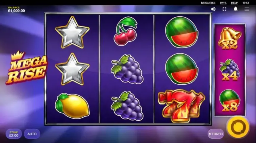 Mega Rise slot screenshot 