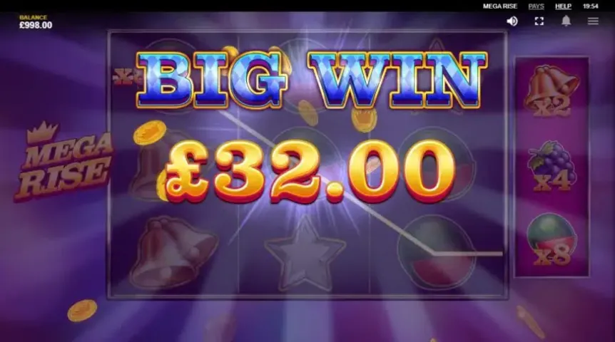 Mega Rise slot screenshot 