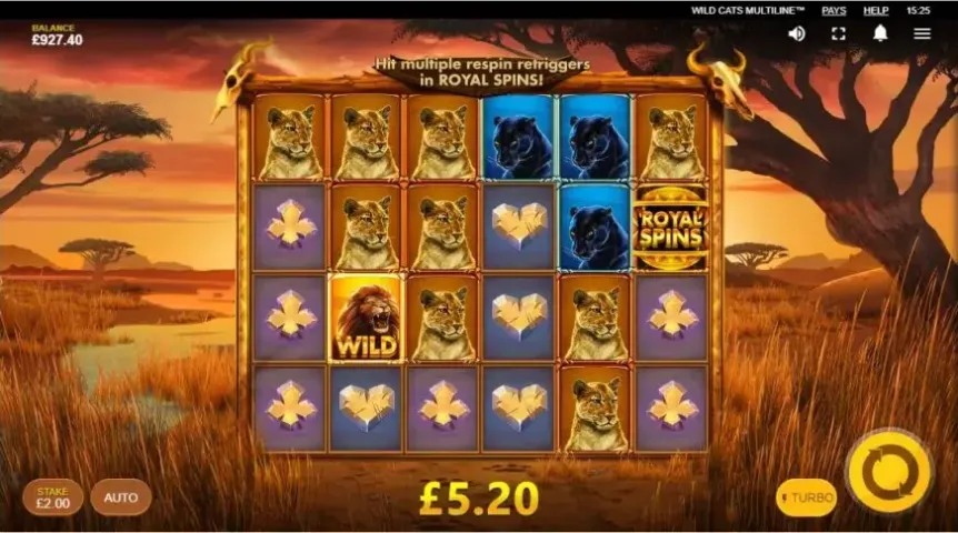 Wild Cats Multiline™ slot screenshot 3