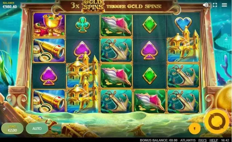 Atlantis slot screenshot 