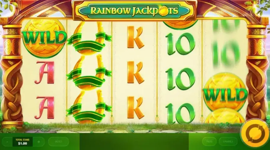 Rainbow Jackpots slot screenshot 1