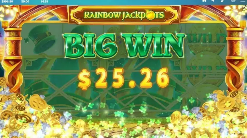 Rainbow Jackpots slot screenshot 2
