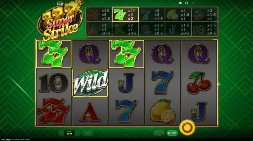 777 Super Strike slot screenshot 4
