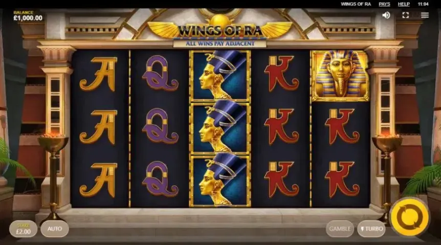 Wings of Ra slot screenshot 