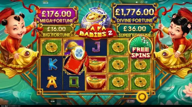 Fa Fa Babies 2 slot screenshot 2